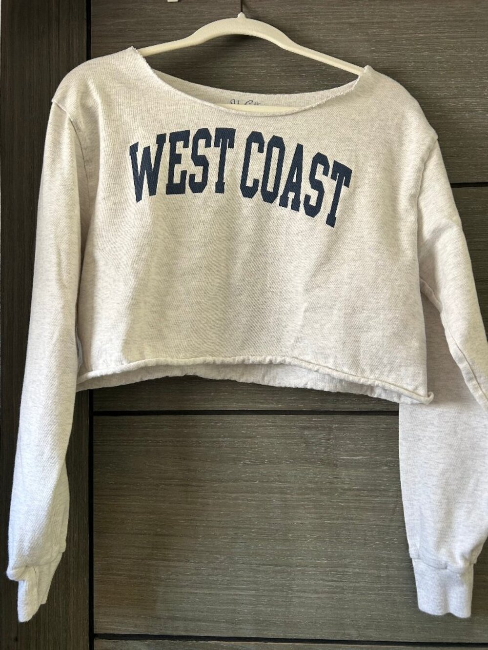 Brandy Melville "West Coast" crop sweatshirt